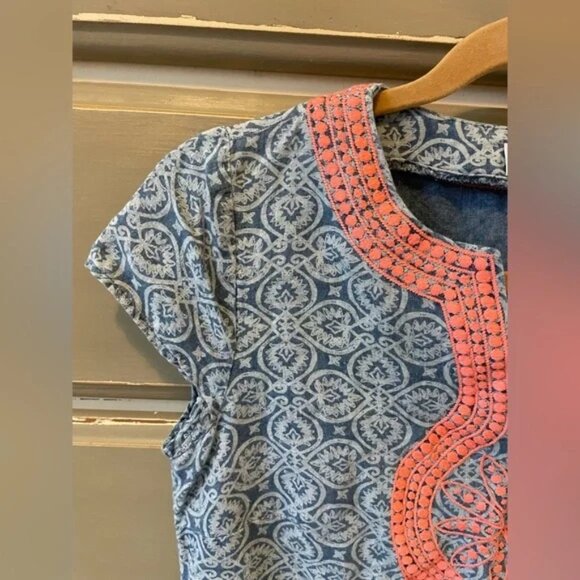 Vineyard Vines Embroidered Coverup Size 0 - Picture 3 of 9